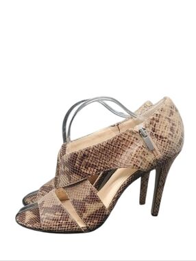 Euc enzo angiolini | eametz snakeskin leather heels size 9